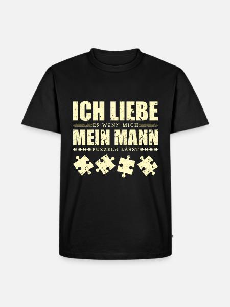 Puzzle Frauen - Männer Premium Bio T-Shirt - Schwarz