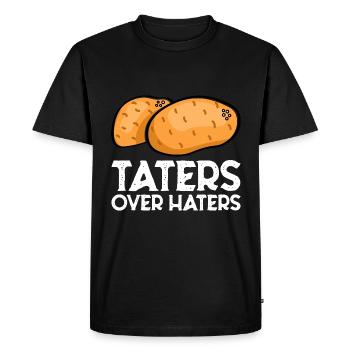Taters sur Haters 7 - T-shirt Premium bio Homme - noir - Devant - Nico (187cm)