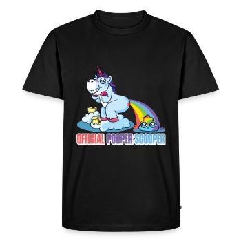 Pooper Scooper officiel 36 - T-shirt Premium bio Homme - noir - Devant - Nico (187cm)