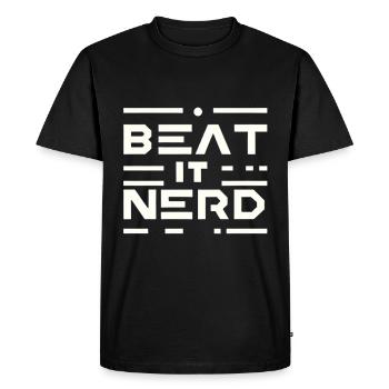 Battez-le Nerd 16 - T-shirt Premium bio Homme - noir - Devant - Nico (187cm)