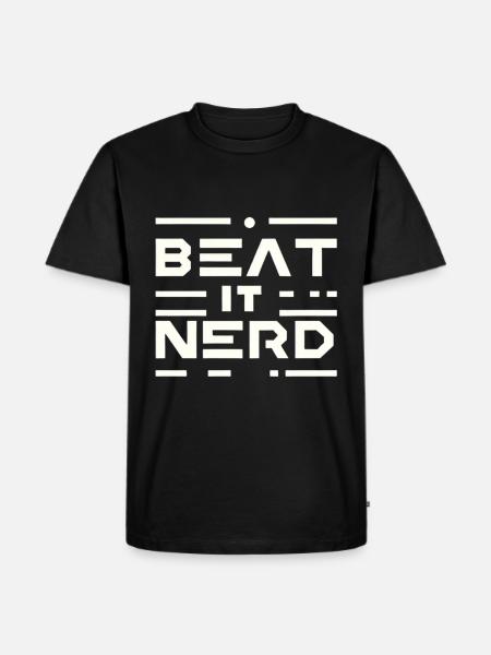 Beat it Nerd 16 - Men's Premium Organic T-Shirt - black