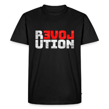Revolution LOVE - T-shirt Premium bio Homme - noir - Devant - Nico (187cm)