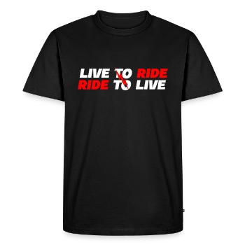 Blitz Live to Ride - T-shirt Premium bio Homme - noir - Devant - Nico (187cm)