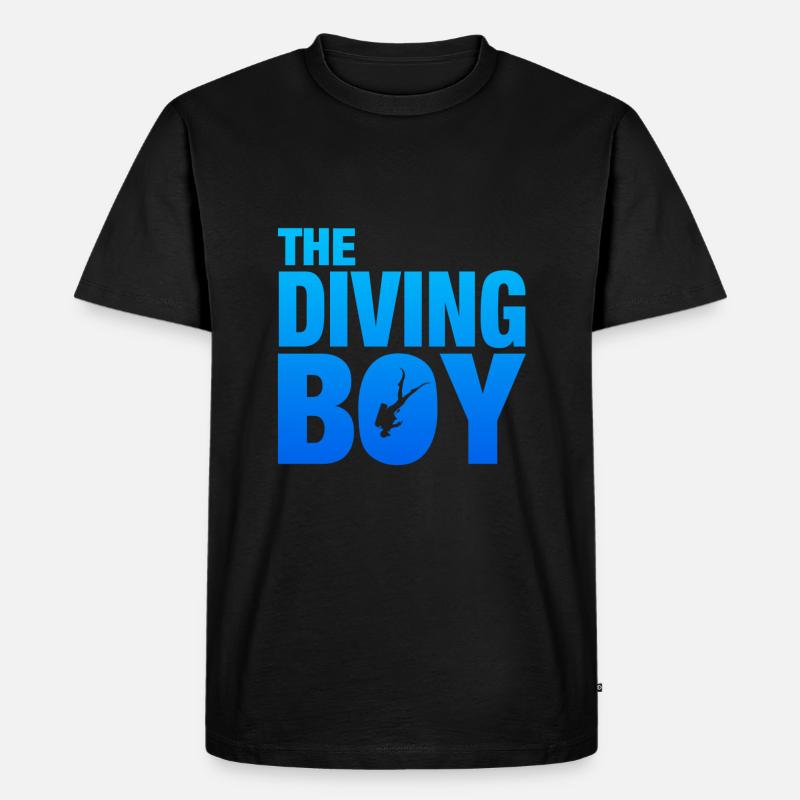 Diving, Tauchen - Männer Premium Bio T-Shirt - Schwarz