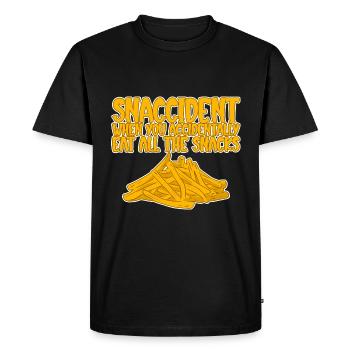 Snaccident, quand vous mangez toutes les collations 2 - T-shirt Premium bio Homme - noir - Devant - Nico (187cm)