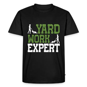 Yard Work Expert 22 - Men's Premium Organic T-Shirt - black - Front - Nico (187cm)