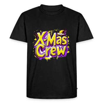 X-Mas Crew - Men's Premium Organic T-Shirt - black - Front - Nico (187cm)