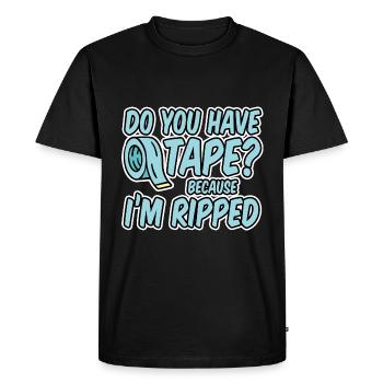 Do You Have Tape Because I'm Ripped 4 - Men's Premium Organic T-Shirt - black - Front - Nico (187cm)