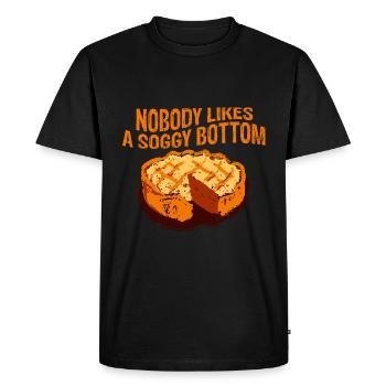 Nobody Likes A Soggy Bottom 3 - Men's Premium Organic T-Shirt - black - Front - Nico (187cm)