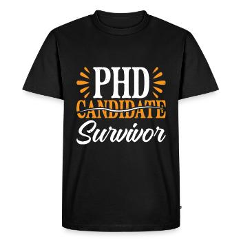Candidat au doctorat Survivant 14 - T-shirt Premium bio Homme - noir - Devant - Nico (187cm)
