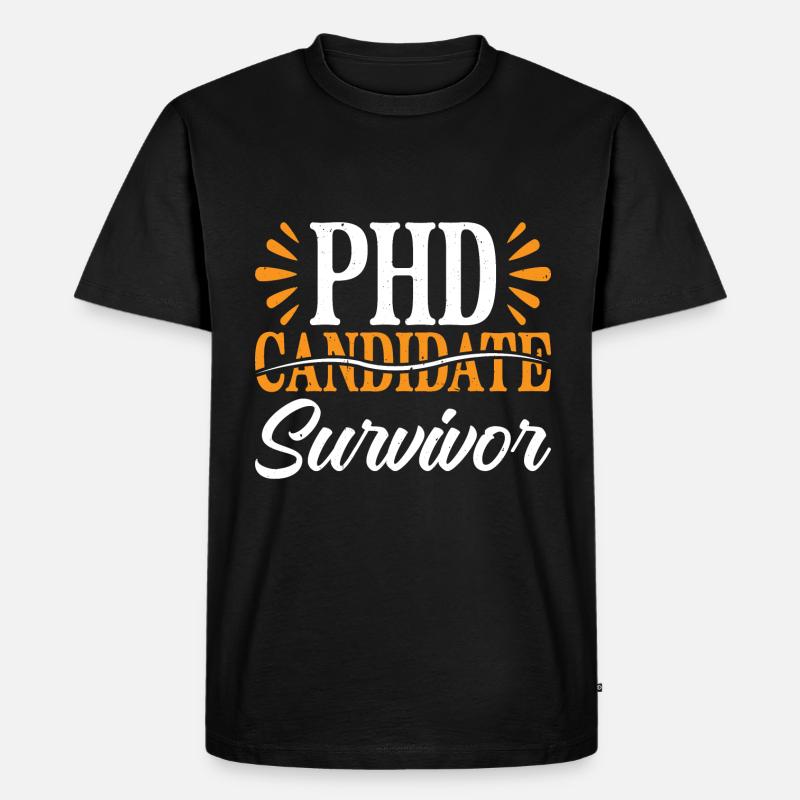 Phd Candidate Survivor 14 - Männer Premium Bio T-Shirt - Schwarz