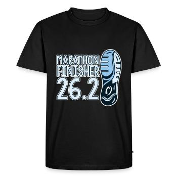 Marathon Finisher 26.2 4 - Men's Premium Organic T-Shirt - black - Front - Nico (187cm)