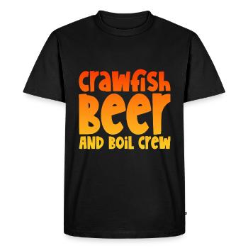 Écrevisses, bière et Crew - T-shirt Premium bio Homme - noir - Devant - Nico (187cm)