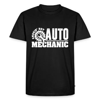 Auto Mechanic Smokin Hot Auto Mechanic - Men's Premium Organic T-Shirt - black - Front - Nico (187cm)