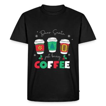 Cadeaux de Noël Noël - T-shirt Premium bio Homme - noir - Devant - Nico (187cm)