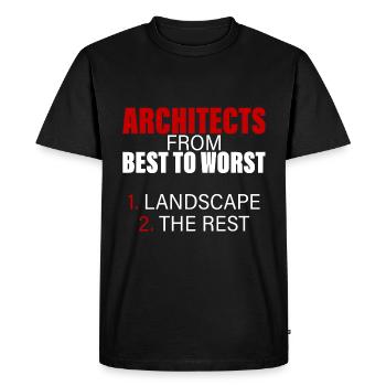 Architects from Best To Worst 1. Landscape 2 - Men's Premium Organic T-Shirt - black - Front - Nico (187cm)