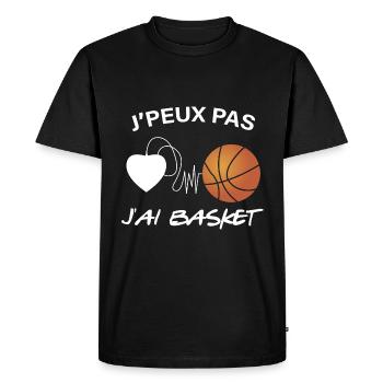 Entrainement Basket Idée Cadeau Humour basketball - T-shirt Premium bio Homme - noir - Devant - Nico (187cm)