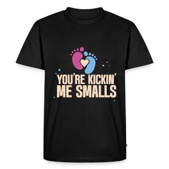Tu me donnes des coups de pied Smalls 2 - T-shirt Premium bio Homme - noir - Devant - Nico (187cm)