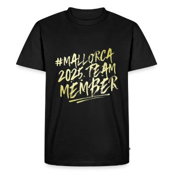 Mallorca 2025 Team - Men's Premium Organic T-Shirt - black - Front - Nico (187cm)