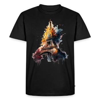 Eiffel tower - Men's Premium Organic T-Shirt - black - Front - Nico (187cm)