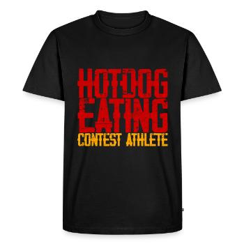 Hotdog Eating Contest Athlete 3 - Men's Premium Organic T-Shirt - black - Front - Nico (187cm)