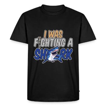 Je combattais un requin 4 - T-shirt Premium bio Homme - noir - Devant - Nico (187cm)