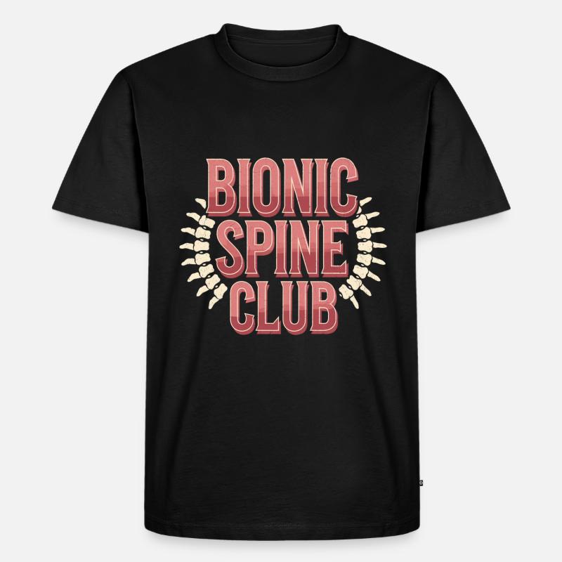 Bionic Spine Club 10 - Männer Premium Bio T-Shirt - Schwarz