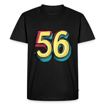 56 Number Colorful - Men's Premium Organic T-Shirt - black - Front - Nico (187cm)