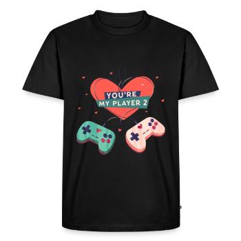 You re my player 2 boyfriend gambler girlfriend gamer - Men's Premium Organic T-Shirt - black - Front - Nico (187cm)