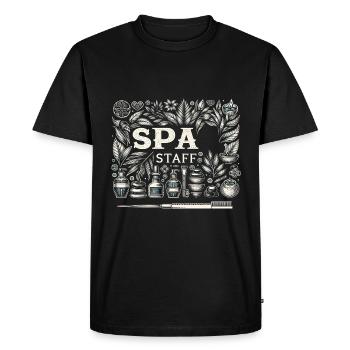Personnel du spa 5 - T-shirt Premium bio Homme - noir - Devant - Nico (187cm)