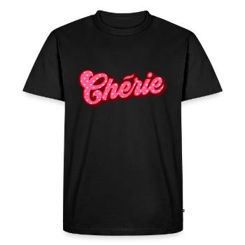 Chérie - Männer Premium Bio T-Shirt - Schwarz - Vorne - Nico (187cm)