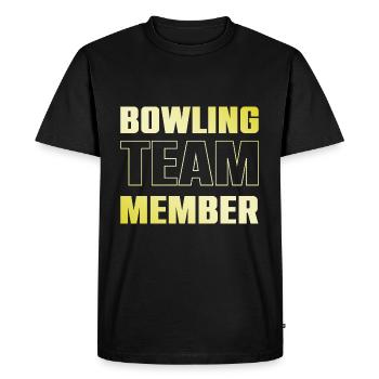 Équipe de quilles - T-shirt Premium bio Homme - noir - Devant - Nico (187cm)
