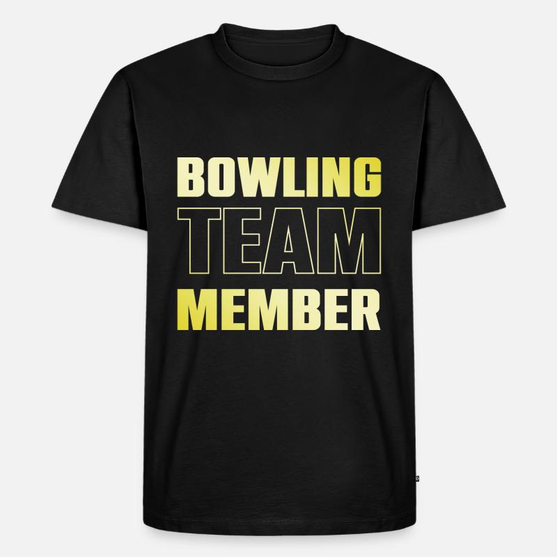 Bowling Team - Männer Premium Bio T-Shirt - Schwarz