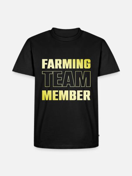 Farming Team - Männer Premium Bio T-Shirt - Schwarz