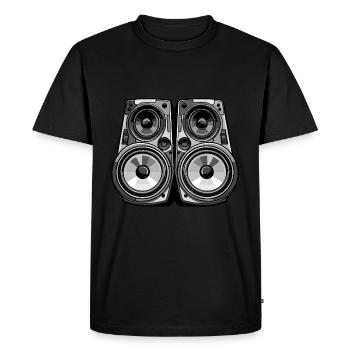 Soirée de boxe musicale - T-shirt Premium bio Homme - noir - Devant - Nico (187cm)