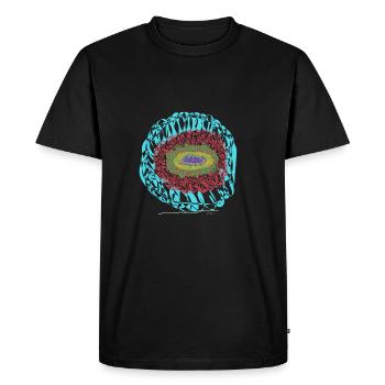 Coupe à fruits finement décorée - T-shirt Premium bio Homme - noir - Devant - Nico (187cm)
