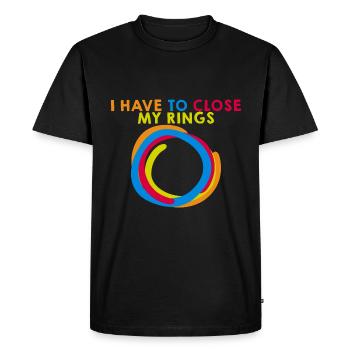 I Have To Close My Rings - Men's Premium Organic T-Shirt - black - Front - Nico (187cm)