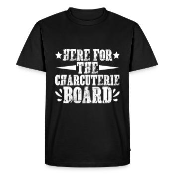 Ici pour la planche de charcuterie 14 - T-shirt Premium bio Homme - noir - Devant - Nico (187cm)