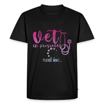 Vet In Progress, veuillez patienter 3 - T-shirt Premium bio Homme - noir - Devant - Nico (187cm)