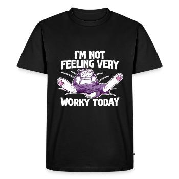 I'm Not Feeling Very Worky Today 4 - Men's Premium Organic T-Shirt - black - Front - Nico (187cm)
