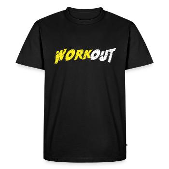 Workout - Men's Premium Organic T-Shirt - black - Front - Nico (187cm)