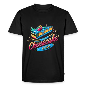 Roi du gâteau au fromage 9 - T-shirt Premium bio Homme - noir - Devant - Nico (187cm)