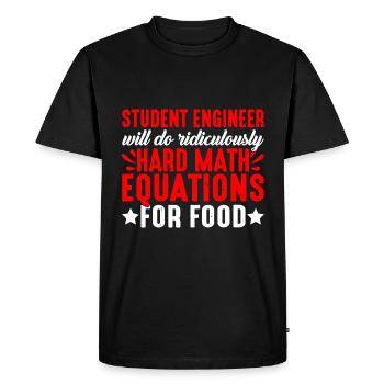 Fera des équations mathématiques ridiculement difficiles pour la nourriture3 - T-shirt Premium bio Homme - noir - Devant - Nico (187cm)