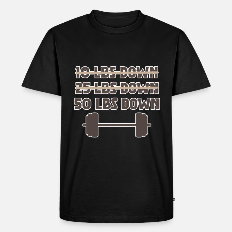 50 Lbs Down 2 - Männer Premium Bio T-Shirt - Schwarz
