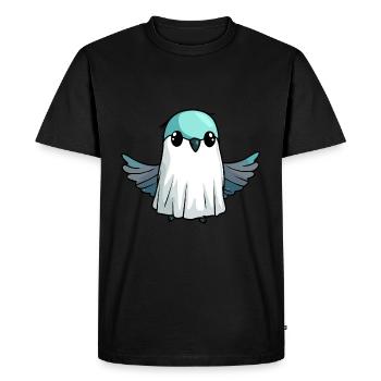 Hummingbird Bird Halloween Comic Ghost - Men's Premium Organic T-Shirt - black - Front - Nico (187cm)