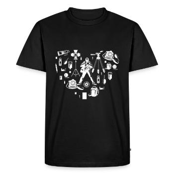 Photographe Photographie Appareil photo Photographe Cadeau - T-shirt Premium bio Homme - noir - Devant - Nico (187cm)
