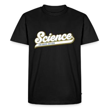 Les couleurs peuvent être modifiées | La science comme par magie mais réelle - T-shirt Premium bio Homme - noir - Devant - Nico (187cm)