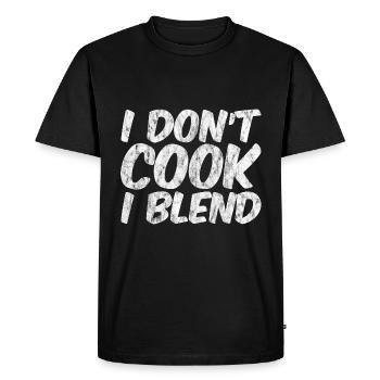 Je ne cuisine pas Je mélange - T-shirt Premium bio Homme - noir - Devant - Nico (187cm)