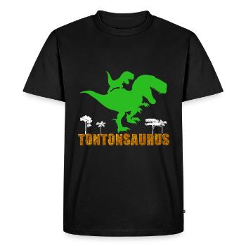 Mon Tonton Est Un Vieux Dinosaure Cool - T-shirt Premium bio Homme - noir - Devant - Nico (187cm)