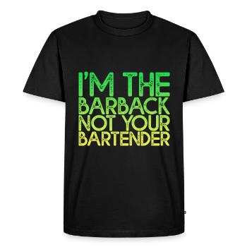 I'm The Barback Not Your Bartender 4 - Men's Premium Organic T-Shirt - black - Front - Nico (187cm)
